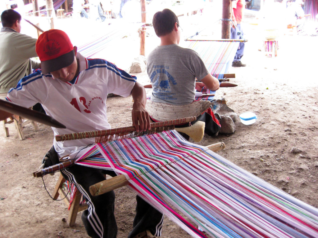 Weaving Back strap loom