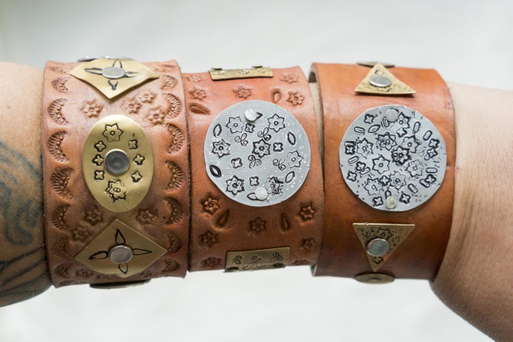 Leather Stamped Cuff-3